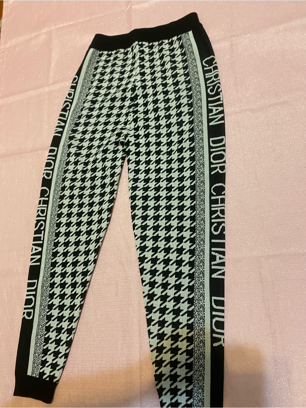 Inspired Knit Houndstooth Jogging Pants